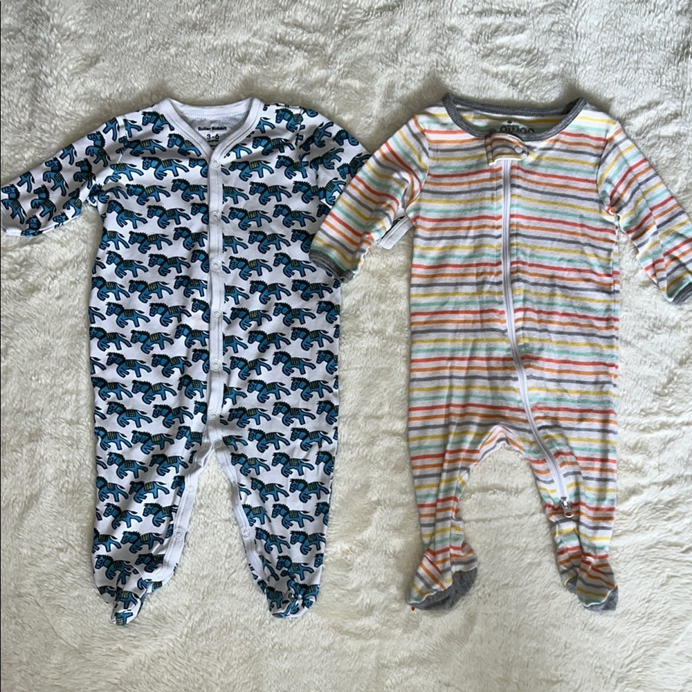 Bundle of fun footed baby sleepers